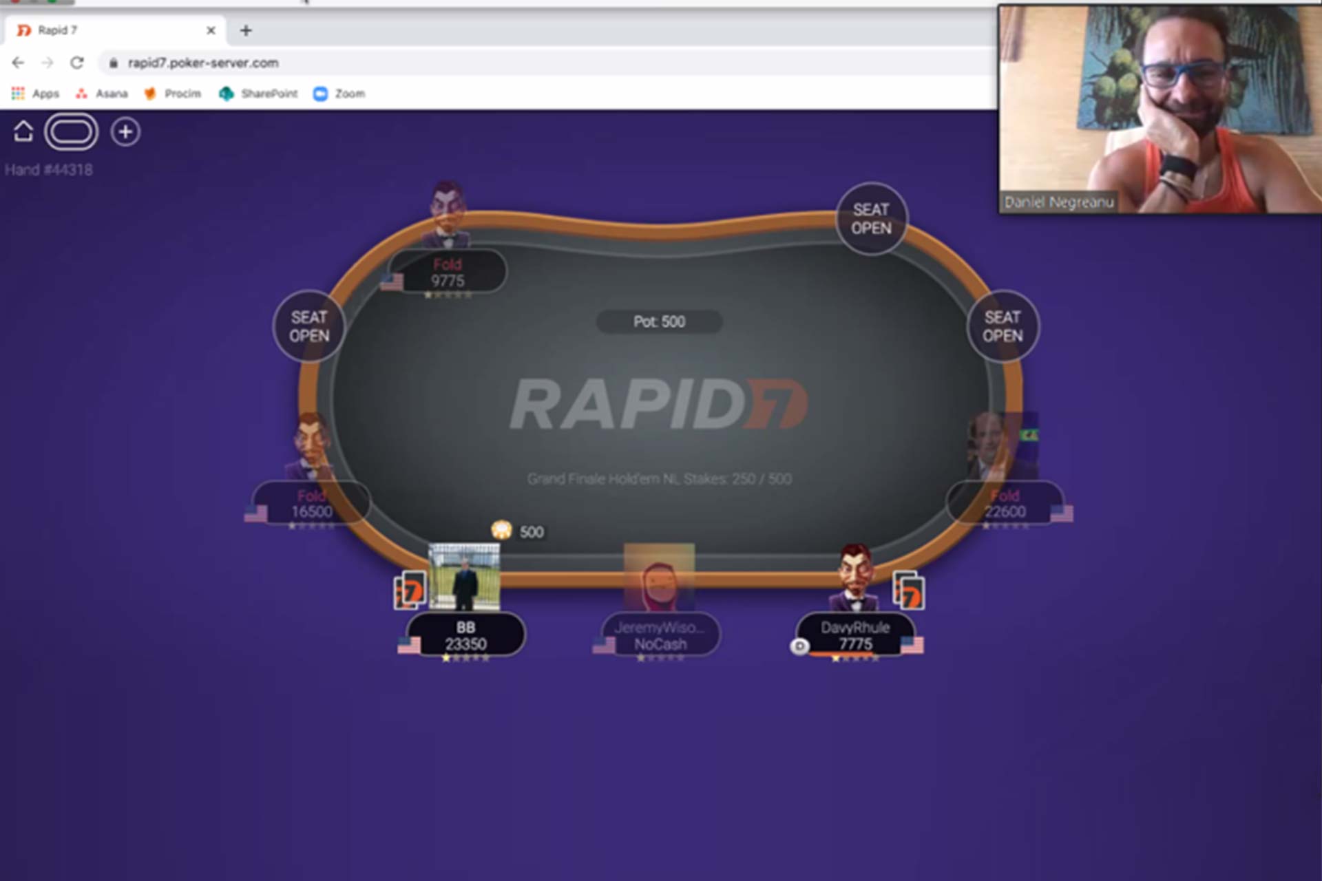 host virtual poker game